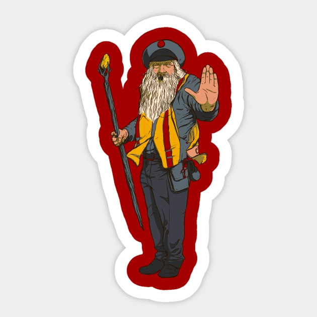 You Shall Not Pass Sticker by Verso